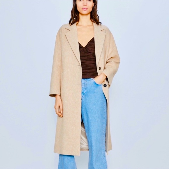 🆕✨ TAUPE BUTTONED RUSTIC COAT - Picture 3 of 11